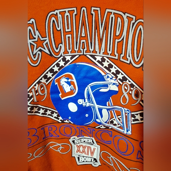 LOGO 7 DENVER BRONCOS sweatshirt Size S - Picture 3 of 6
